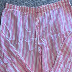 Pink and White Striped Pajama/Beach  Pants
